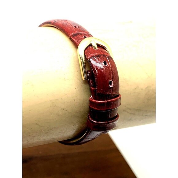 Timex Women's Watch T21693 Indiglo Quartz Mother of Pearl Burgundy Leath… - Picture 10 of 14